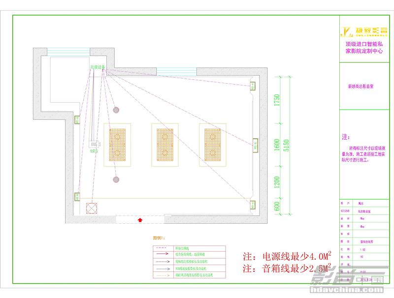 影音室音响连线图