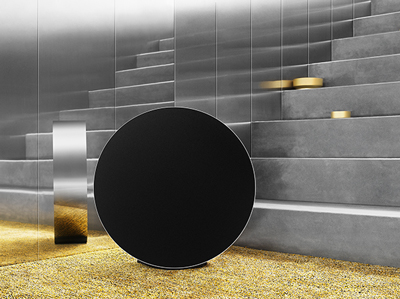 B&O Beosound Edge无线音响:超大旋钮上身,感应操作,旋转调音
