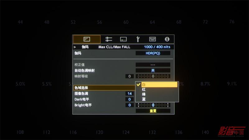 如果你非常熟悉HDR的畫面調校，事實上也可以通過圖像色調、Dark電平、Bright電平對色調映射/色調匹配進行手動調整