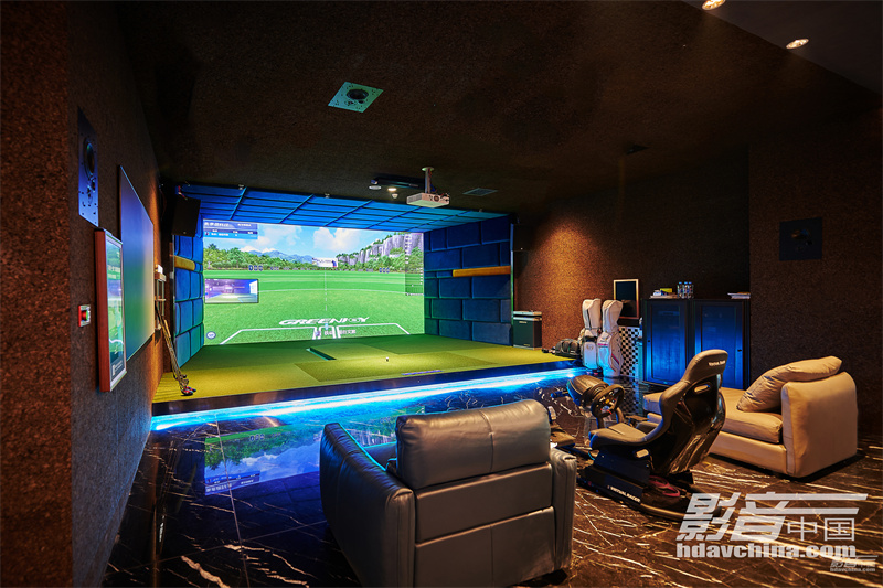 【方案·私人影院】合真五合一多功能影厅：模拟高尔夫/赛车+影院+卡拉OK+游戏